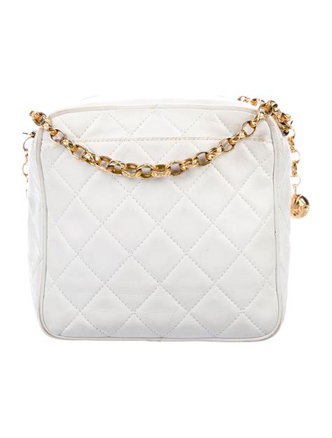 chanel white quilted shoulder bag|white fluffy chanel bag.